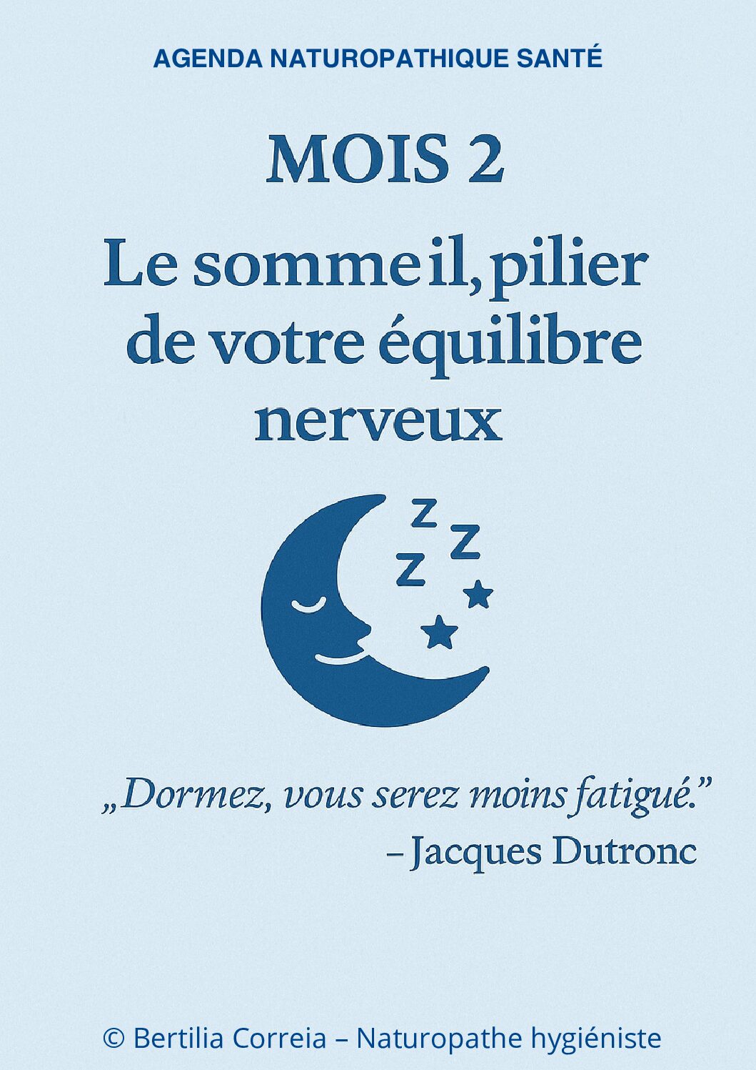 Agenda Épilepsie Naturelle - Mois 2 : Le sommeil, pilier de votre équilibre nerveux